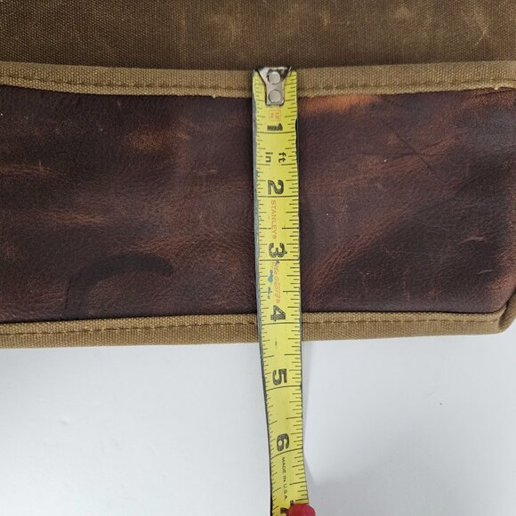 Canvas Shoulder Bag In Blue Waxed Canvas Farmers Market Tote Shoulder Bag - Picture 14 of 16